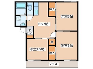 ベルヴィルイセハラの物件間取画像